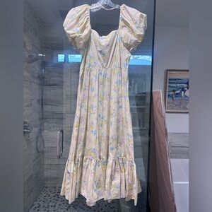 LoveShackFancy Puff Sleeve Maxi dress